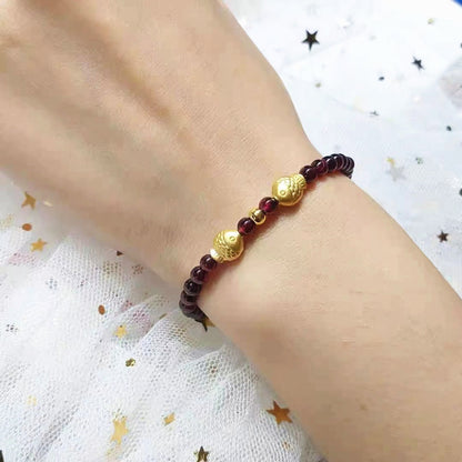 Kissing Fish Pendant Braided Bracelet