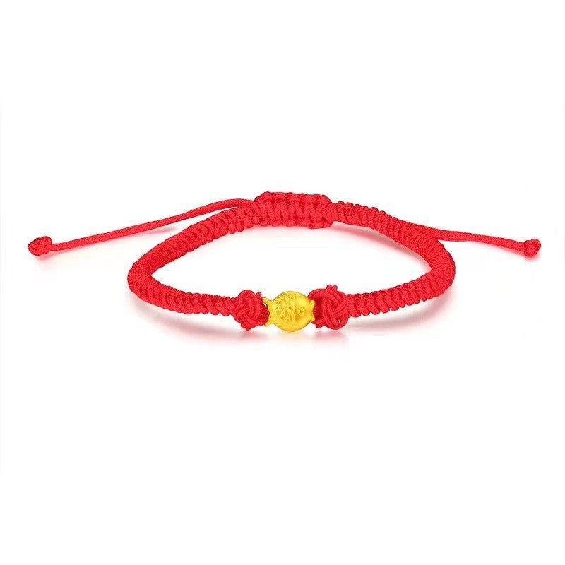 Kissing Fish Pendant Braided Bracelet