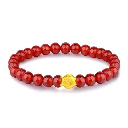 Kissing Fish Pendant Braided Bracelet