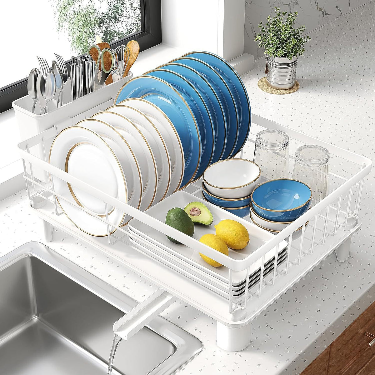 Kitchen Countertop Dish Drainer Rack