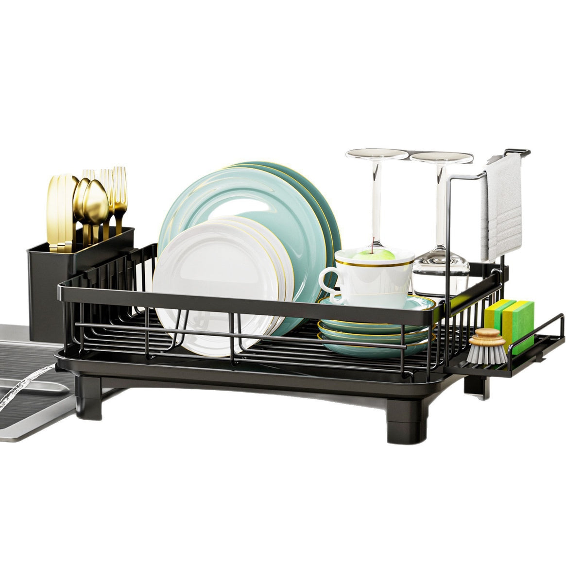 Kitchen Countertop Dish Drainer Rack