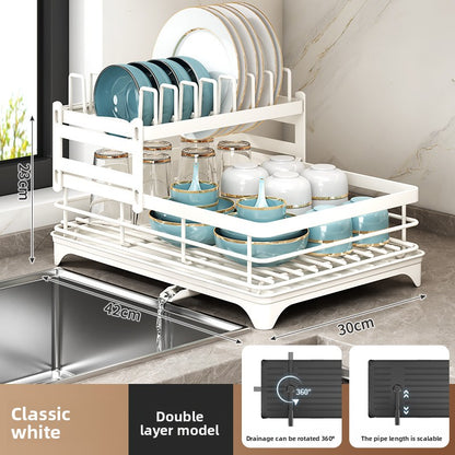Kitchen Dish Drainer Rack Storage Organizer
