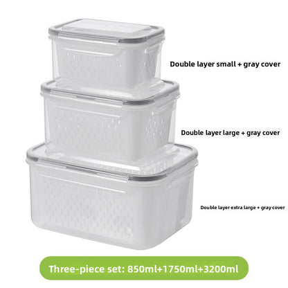 Kitchen Draining Storage Container Set