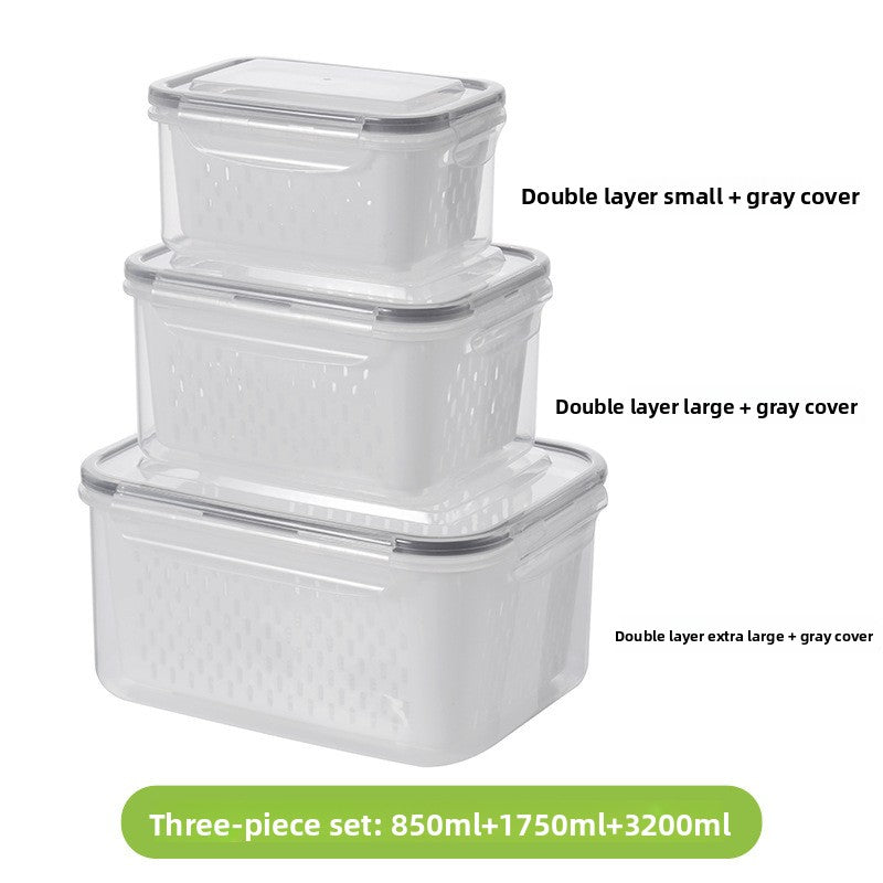 Kitchen Draining Storage Container Set