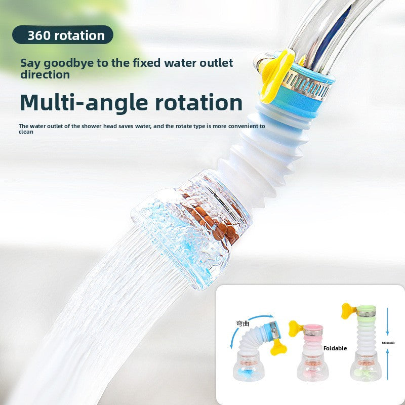 Kitchen faucet anti-splash water purification filter