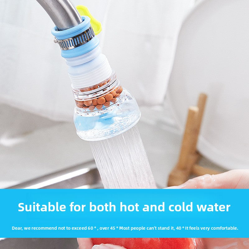 Kitchen faucet splash-proof shower head rice padeline filter