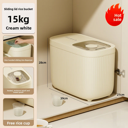 Kitchen Food Grade Sliding Lid Grain Storage Box