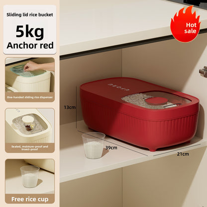 Kitchen Food Grade Sliding Lid Grain Storage Box