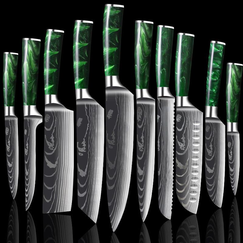 Kitchen Knife Set with Wood Handle