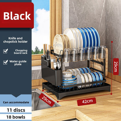 Kitchen Multi-functional Dish Rack Bowl Shelf Small Storage Dish Rack