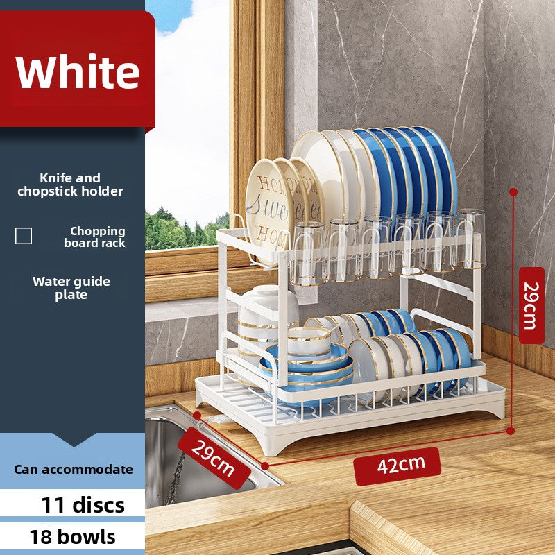 Kitchen Multi-functional Dish Rack Bowl Shelf Small Storage Dish Rack