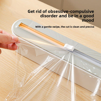 Kitchen Plastic Wrap Cutter with Magnetic Hanger