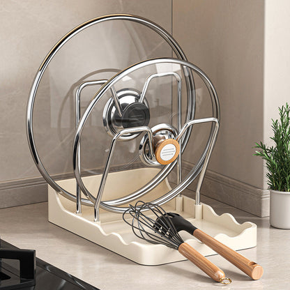 Kitchen Pot Lid Holder Drainage Storage Rack