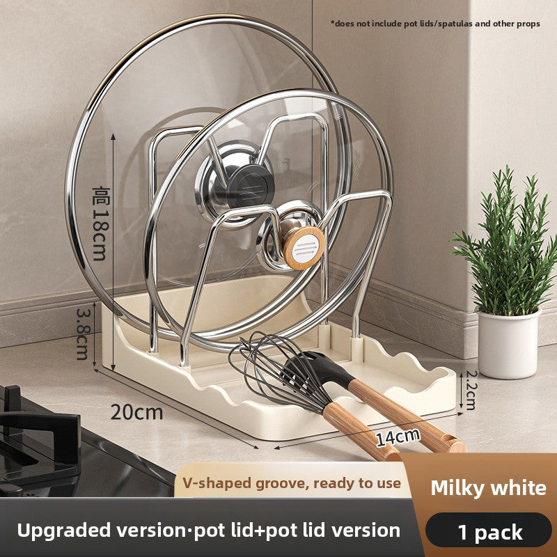 Kitchen Pot Lid Holder Drainage Storage Rack