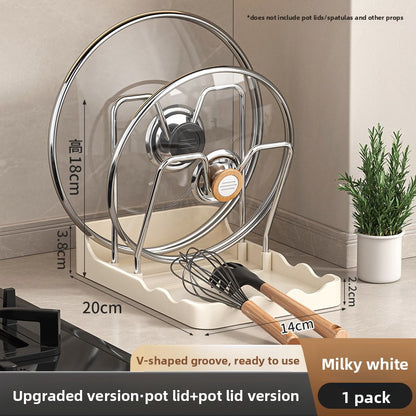 Kitchen Pot Lid Holder Drainage Storage Rack