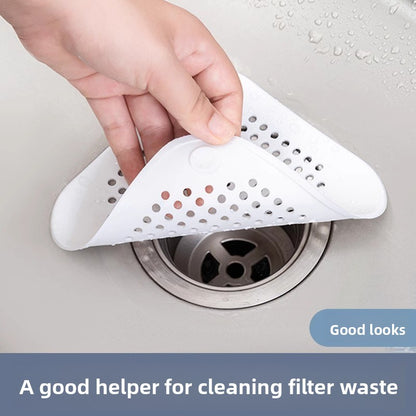 Kitchen sink drain hair filter pad