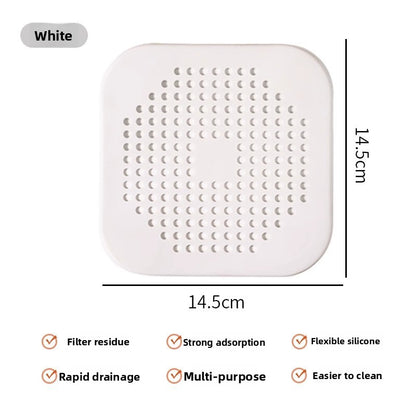 Kitchen sink drain hair filter pad