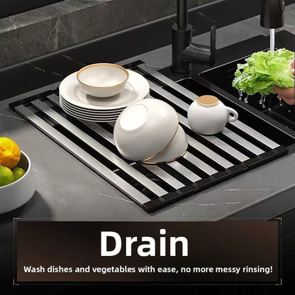 Kitchen sink drain rack