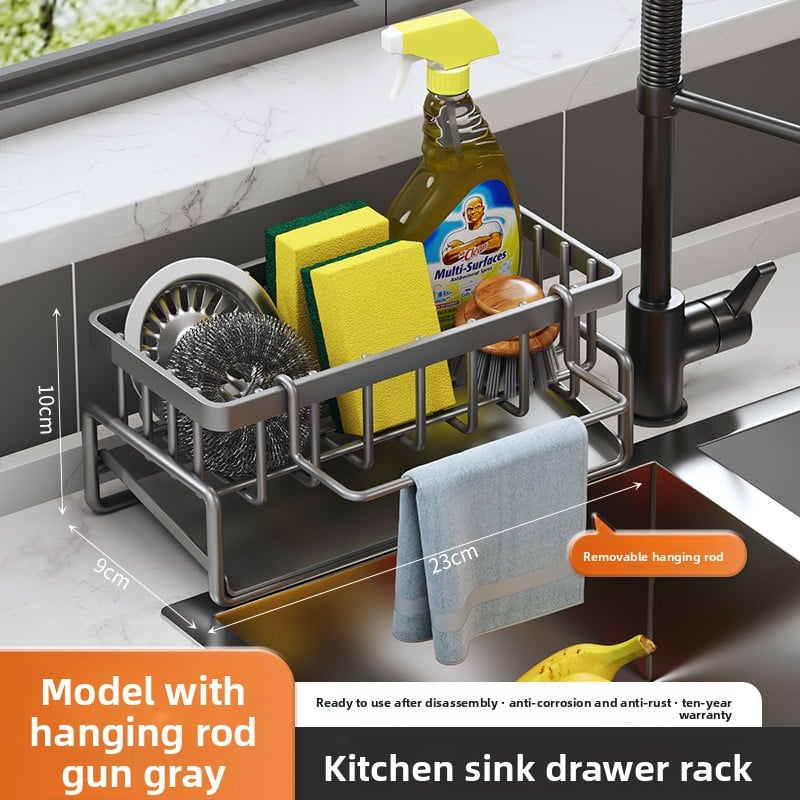 Kitchen sink draining rack