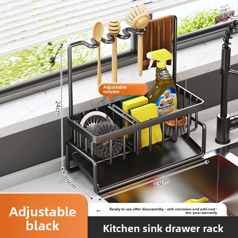 Kitchen sink draining rack