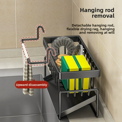 Kitchen sink draining rack