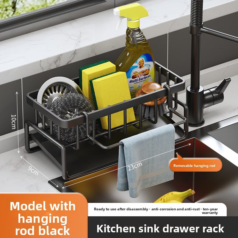 Kitchen sink draining rack