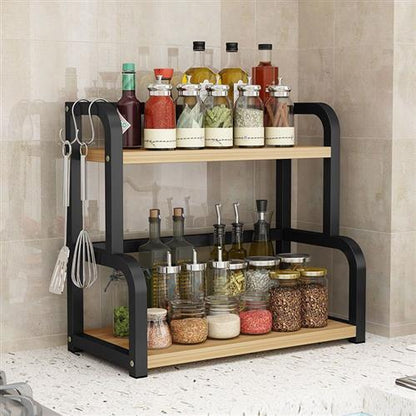 Kitchen Storage Rack for Condiments and Bottles
