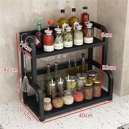 Kitchen Storage Rack for Condiments and Bottles