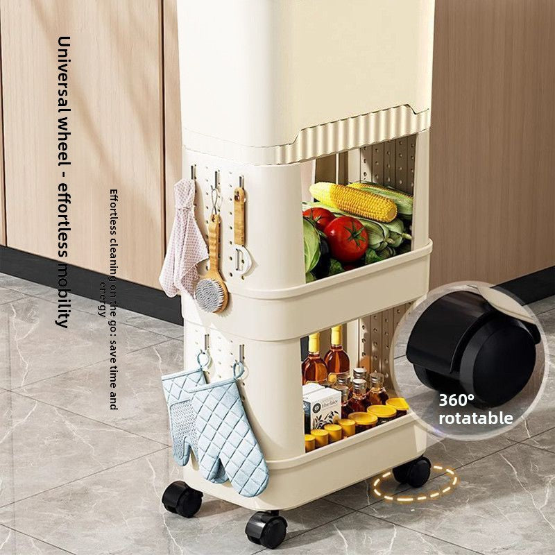 Kitchen Trash Can with Wheels Large Capacity