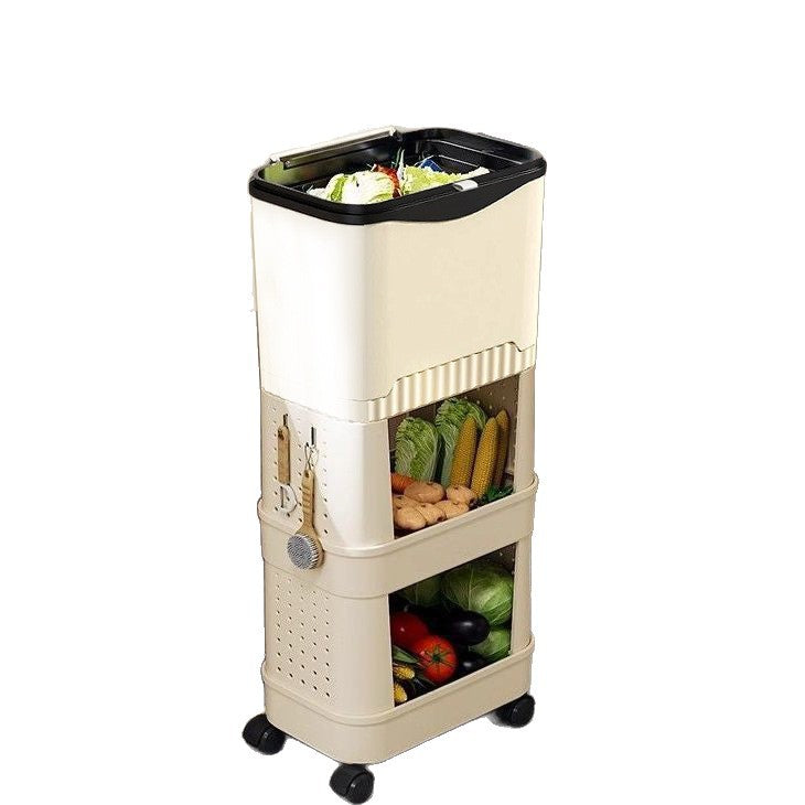 Kitchen Trash Can with Wheels Large Capacity