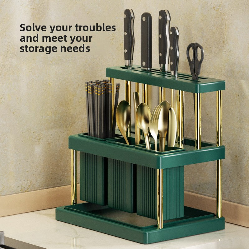 Kitchen Utensil Draining Storage Rack