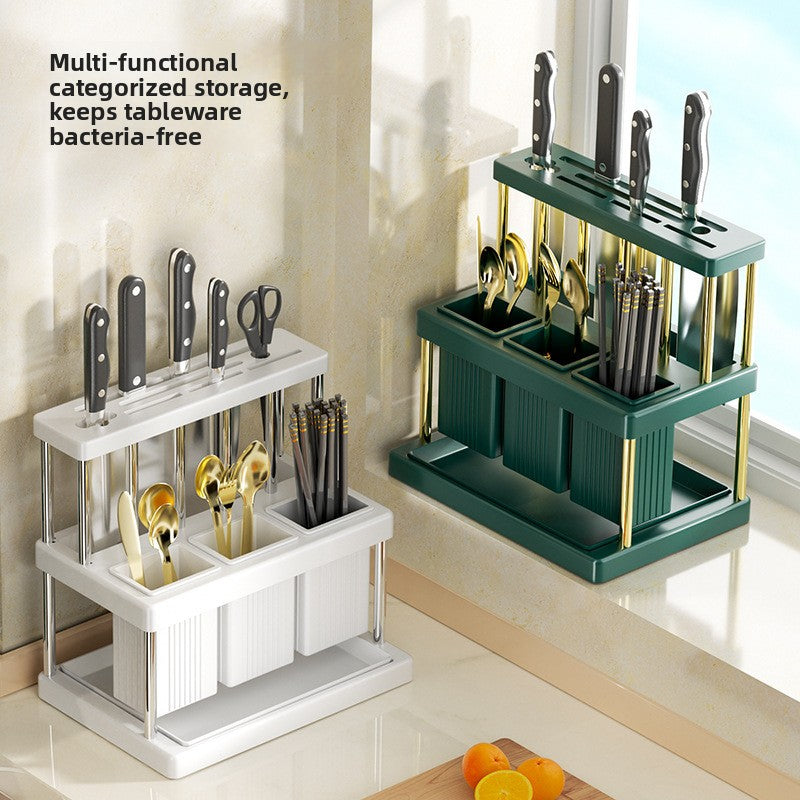 Kitchen Utensil Draining Storage Rack