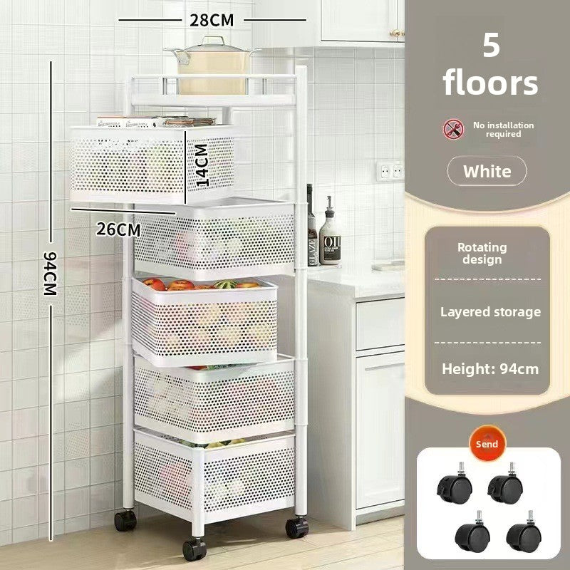Kitchen vegetable storage rack
