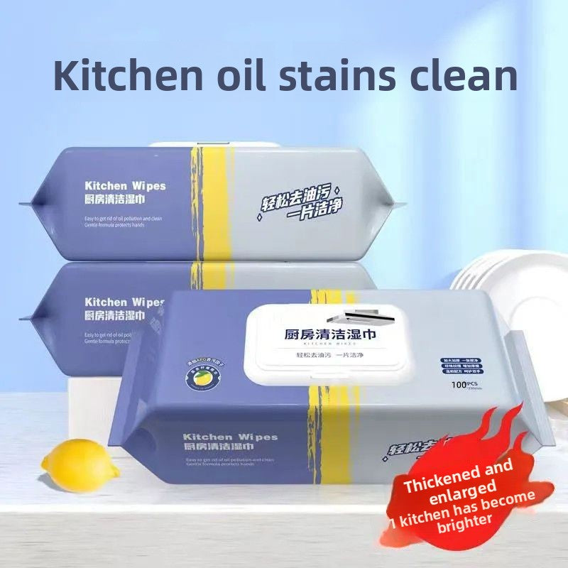 Kitchen wipes oil removing and decontamination