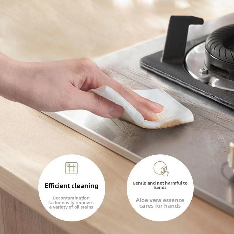 Kitchen wipes oil removing and decontamination