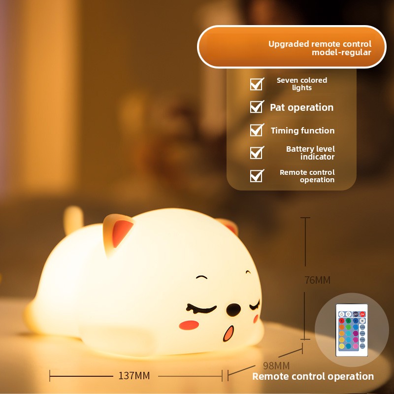 Kitten Silicone Night Light