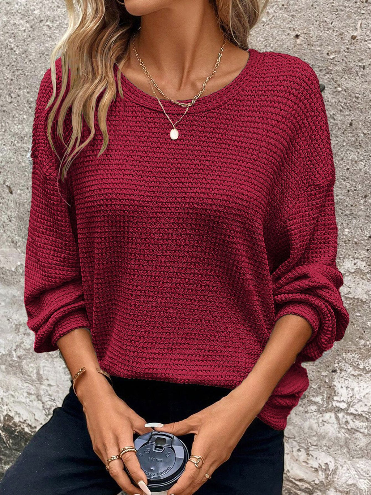 Knit Long Sleeve Women's Top