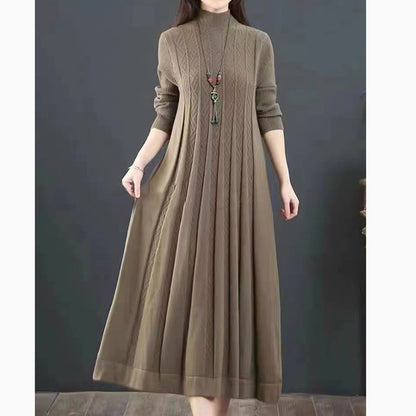 Knitted A-Line Sweater Dress