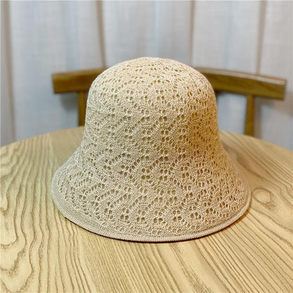 Knitted Breathable Sun Bucket Hat
