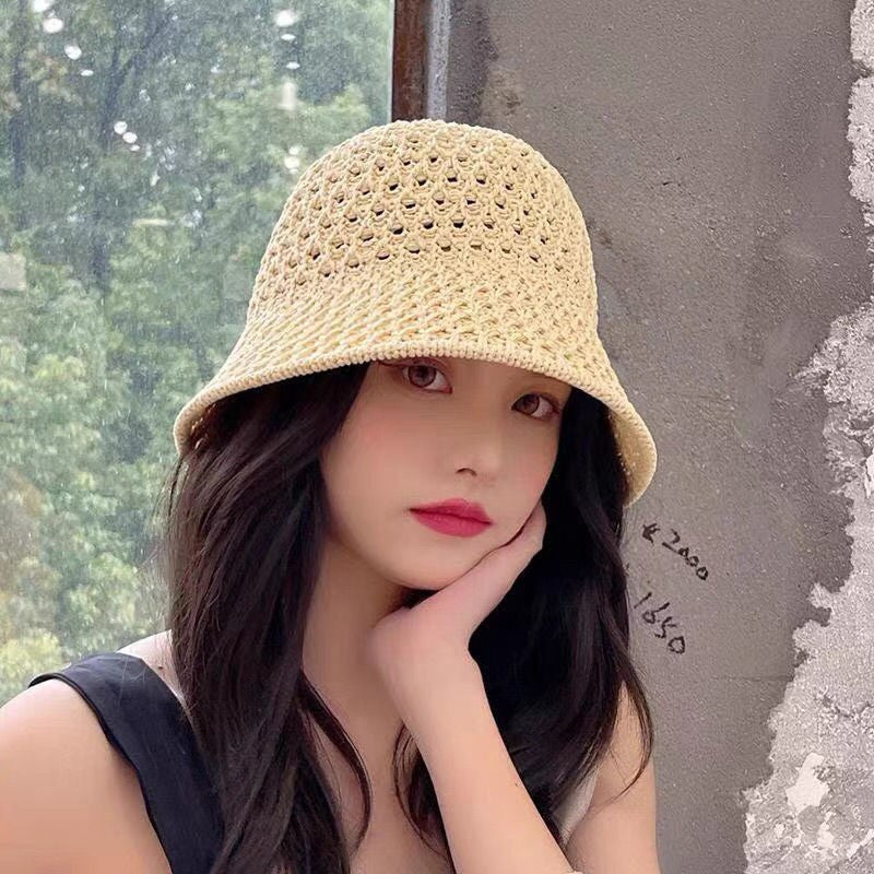 Knitted Breathable Sun Bucket Hat