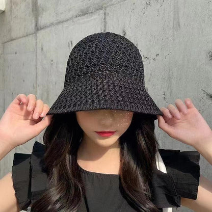 Knitted Breathable Sun Bucket Hat