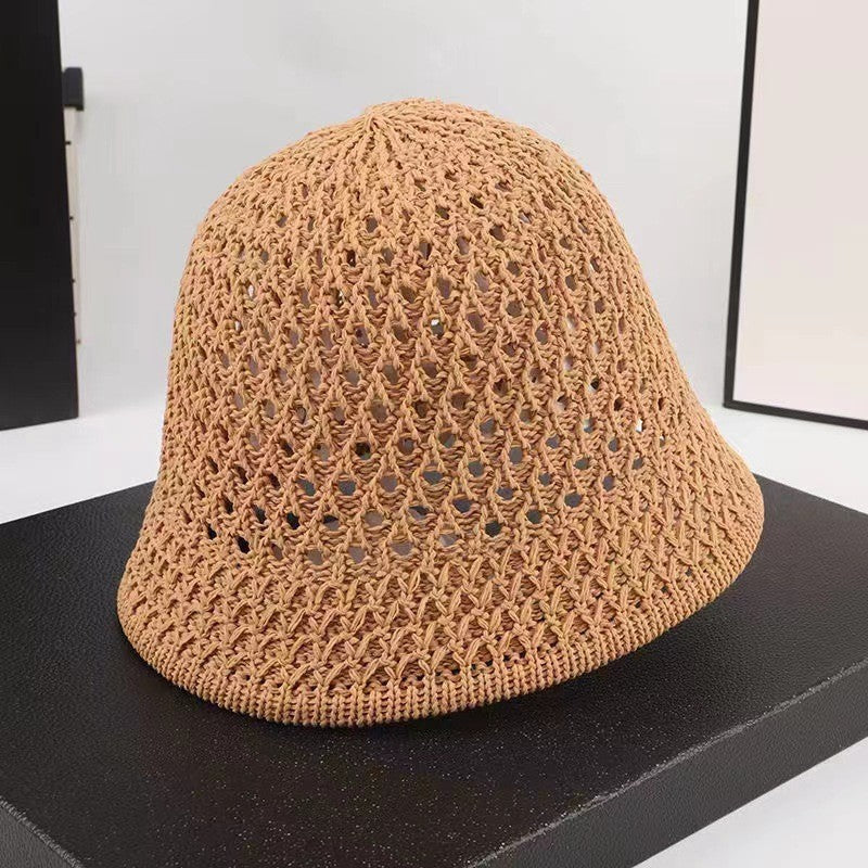 Knitted Breathable Sun Bucket Hat