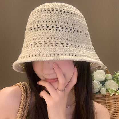 Knitted Breathable Sun Bucket Hat