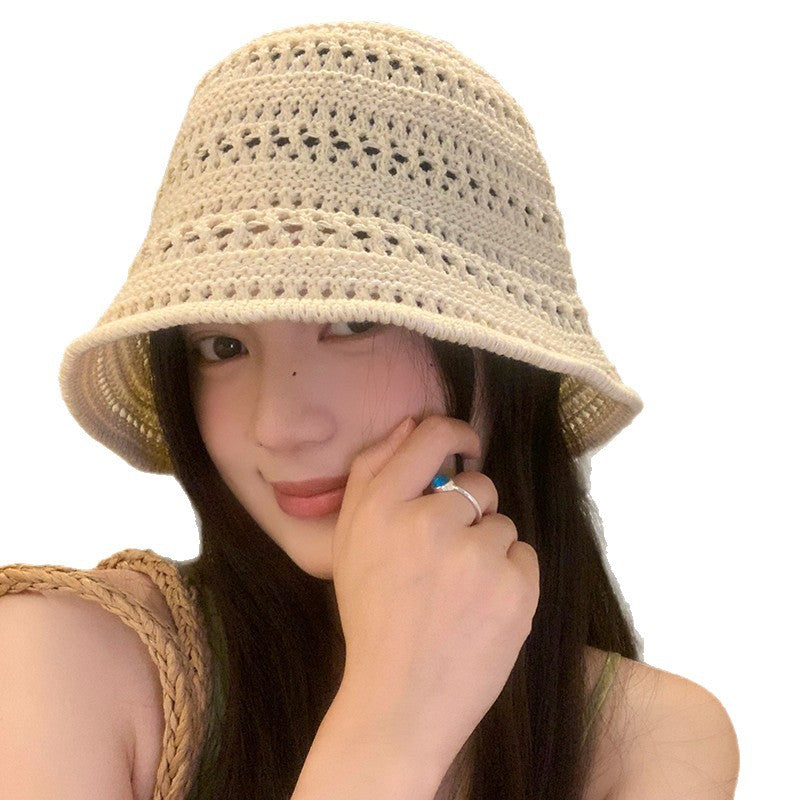 Knitted Breathable Sun Bucket Hat