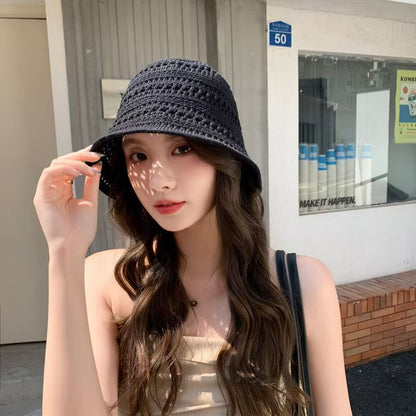 Knitted Breathable Sun Bucket Hat