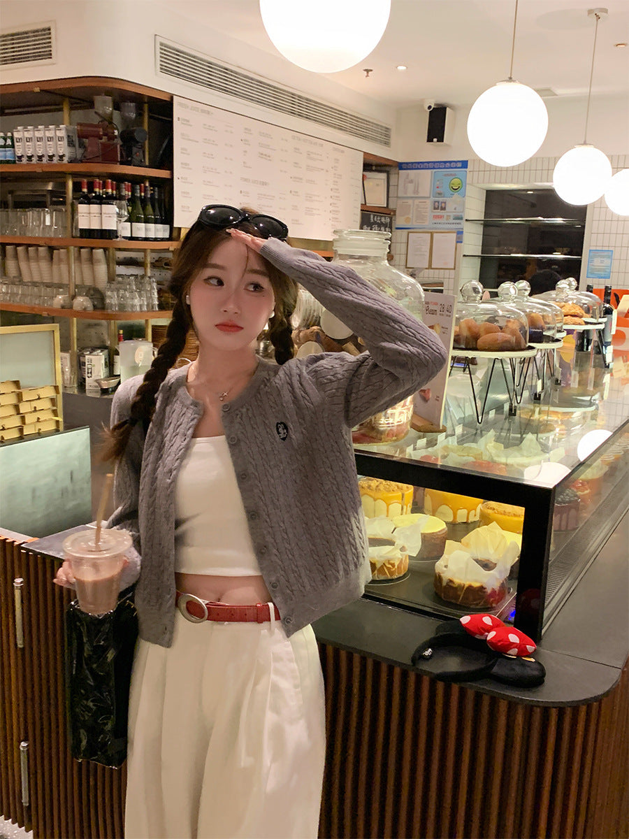 Knitted cardigan jacket