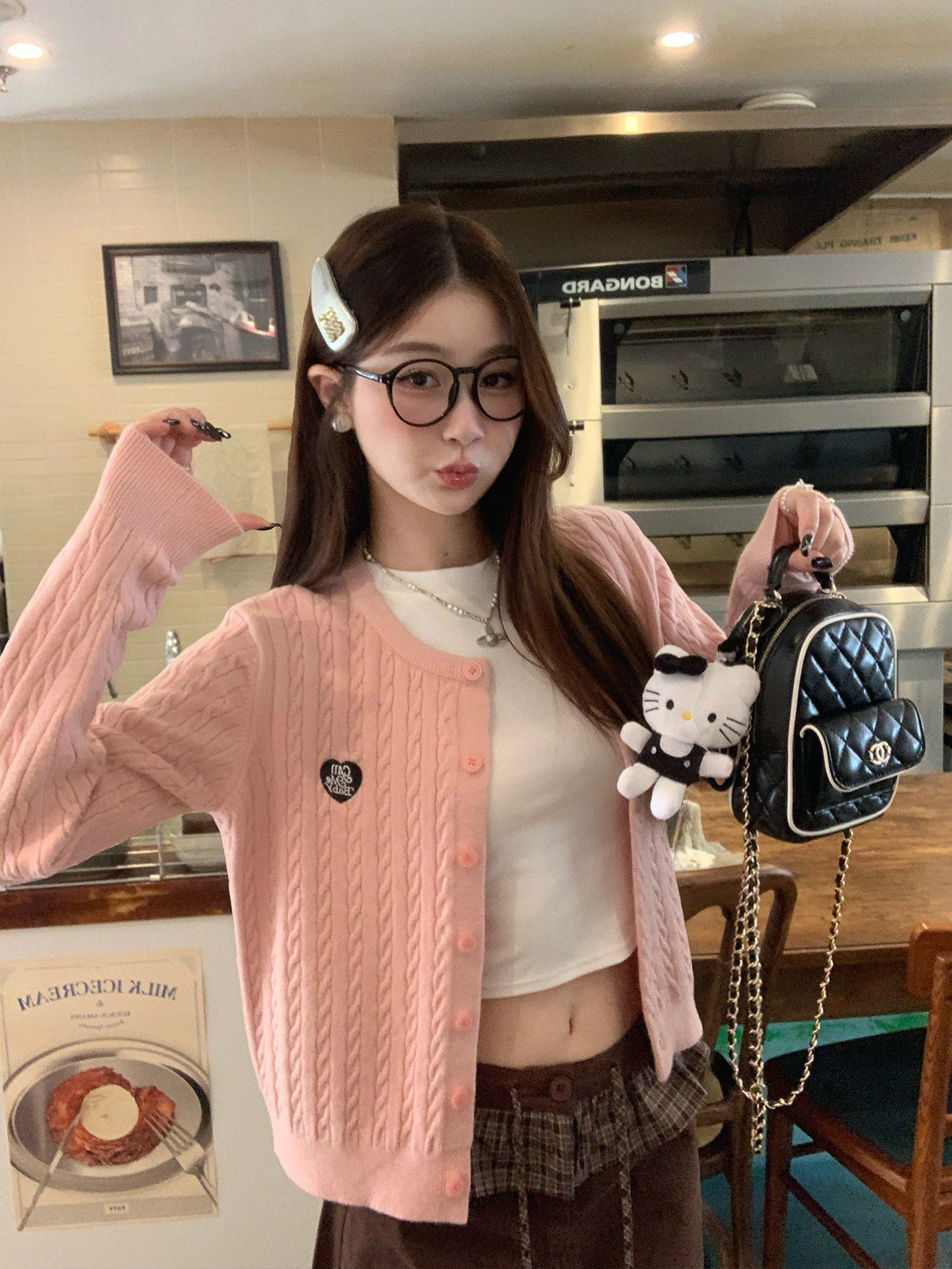 Knitted cardigan jacket