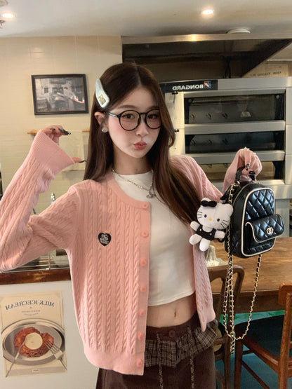 Knitted cardigan jacket