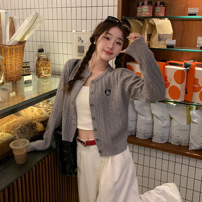 Knitted cardigan jacket