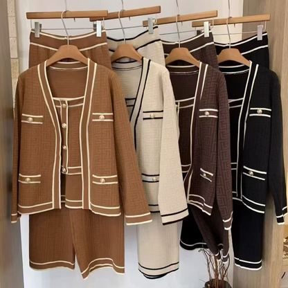 Knitted cardigan set